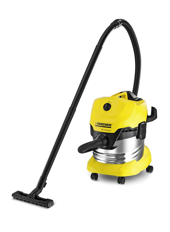 Karcher WD4 Premium Wet & Dry Vacuum Cleaner, 20L, Yellow/Black