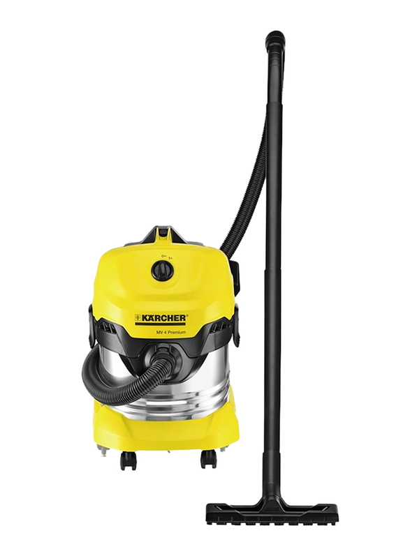 Karcher WD4 Premium Wet & Dry Vacuum Cleaner, 20L, Yellow/Black