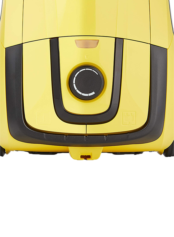 Karcher 1100W Canister Vacuum Cleaner with Dust Bag, 2.8L, VC 2, Yellow