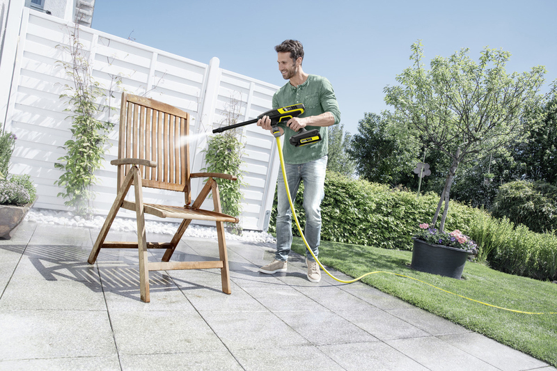 Karcher KHB 6 Battery Handheld Pressure Washer Cleaner, Black/Yellow