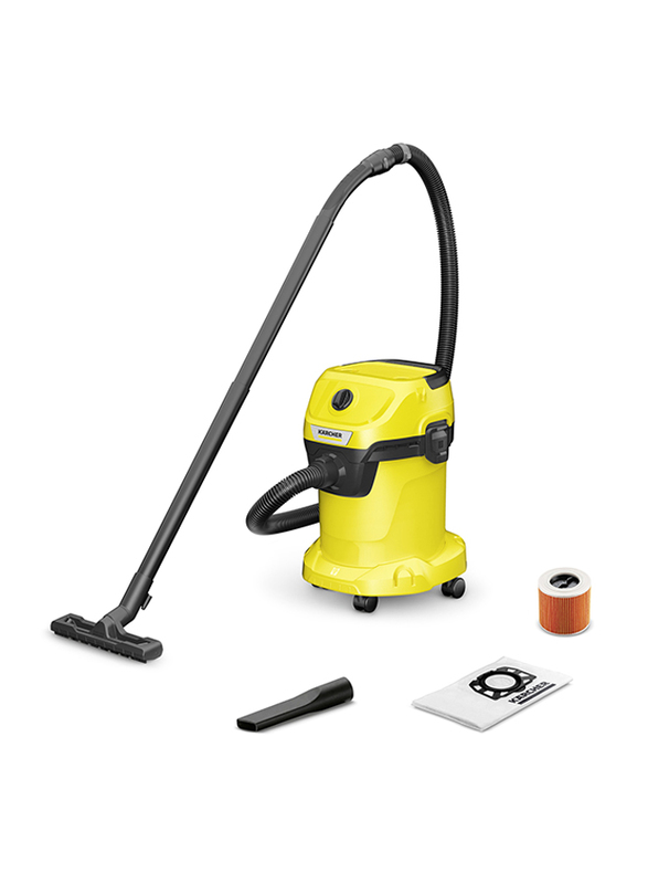 Karcher WD 3 Wet & Dry Vacuum Cleaner, 17L, Yellow/Black