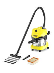 Karcher WD4 Premium Wet & Dry Vacuum Cleaner, 20L, Yellow/Black