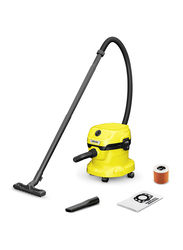 Karcher WD 2 Plus Wet & Dry Vacuum Cleaner, 12L, Yellow/Black
