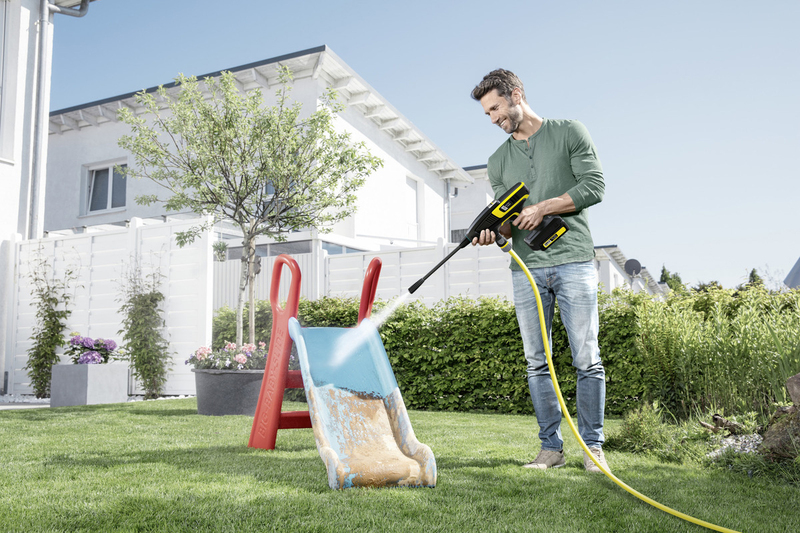 Karcher KHB 6 Battery Handheld Pressure Washer Cleaner, Black/Yellow