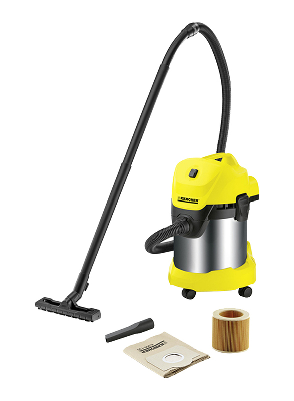 Karcher 1000W Wet & Dry Vacuum Cleaner, 17L, WD 3 Premium, Yellow