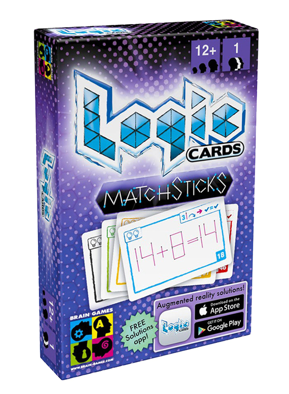 

Brain Games Logic Cards: Matchsticks Card Game, 12+ Years