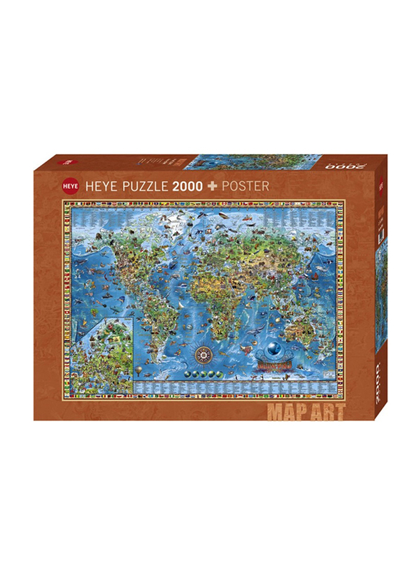 

Heye 2000-Piece Map Art - Amazing World Puzzle