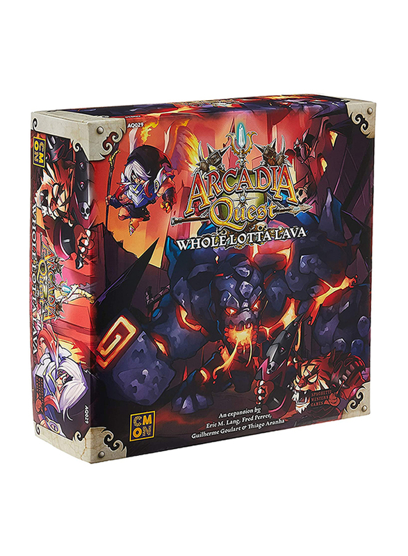 

CMON Arcadia Quest Whole Lotta Lava Board Game, 14+ Years