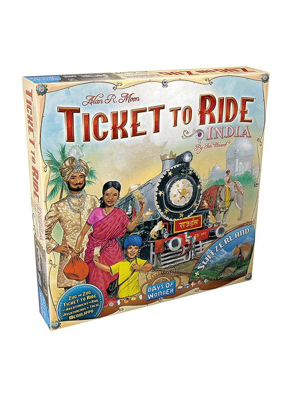 

Days of Wonder Ticket to Ride Map Vol. 2: India & Switzerland Board Game, 8+ Years