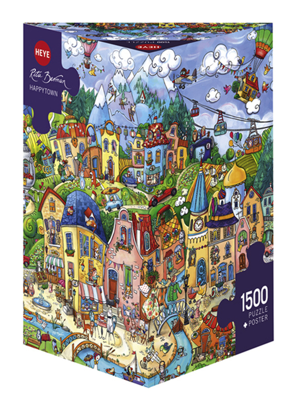 

Heye 1500-Piece Happytown Berman Puzzle, 12+ Years