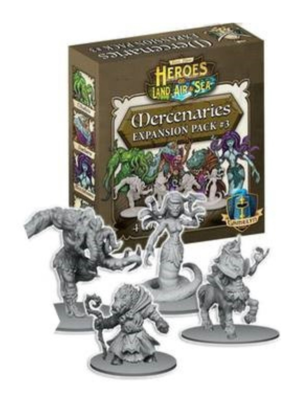 

Gamelyn Games Heroes of Land, Air and Sea Pack 03: Mercenaries Board Game, 14+ Years