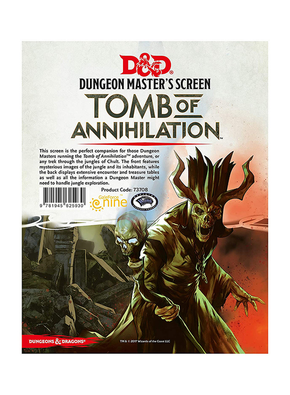 

Gale Force 9 D&D RPG: Tomb of Annihilation DM Screen Board Game, 13+ Years