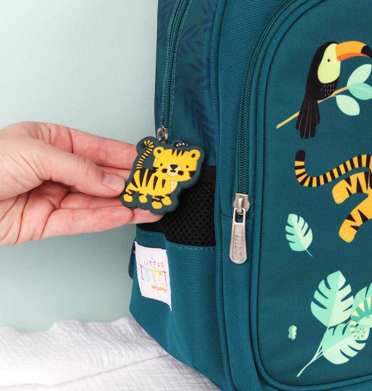 A Little Lovely Company Jungle Tiger Backpack Bag for Boys, Green