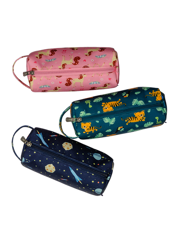 A Little Lovely Company Space Pencil Case for Boys, Blue