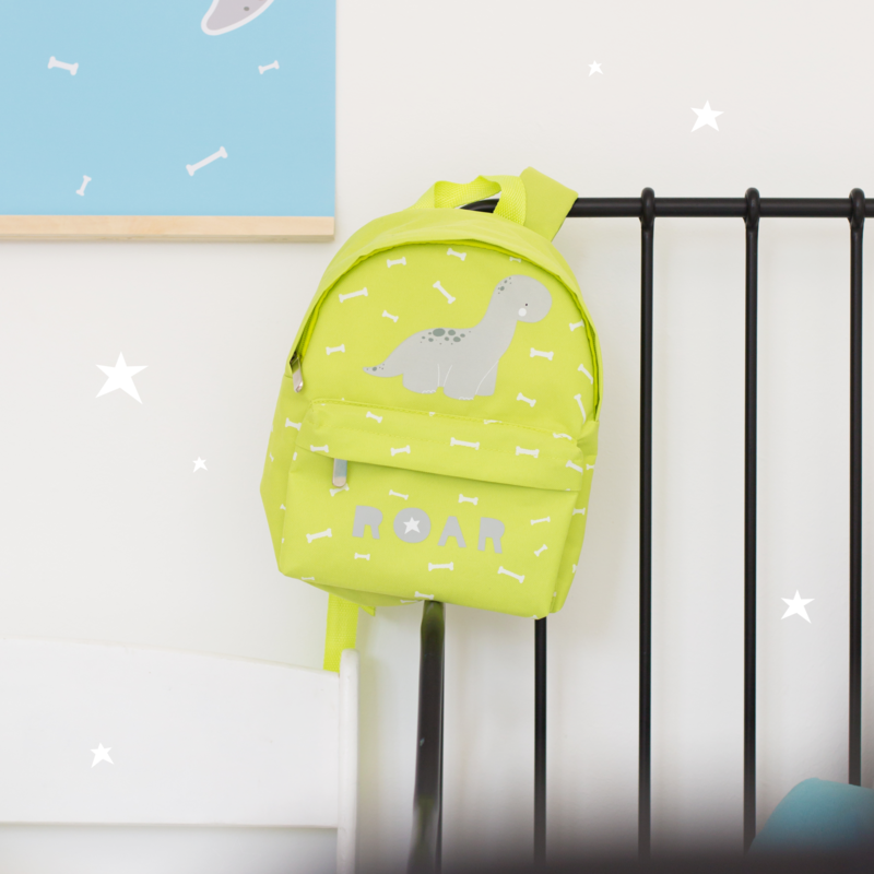 A little Lovely Company Brontosaurus Mini Backpack Bag for Boys, Green