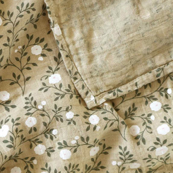 A Little Lovely Company Muslin Cloth, 2 Piece, 0-6 Months, Blossom/Dark Sage
