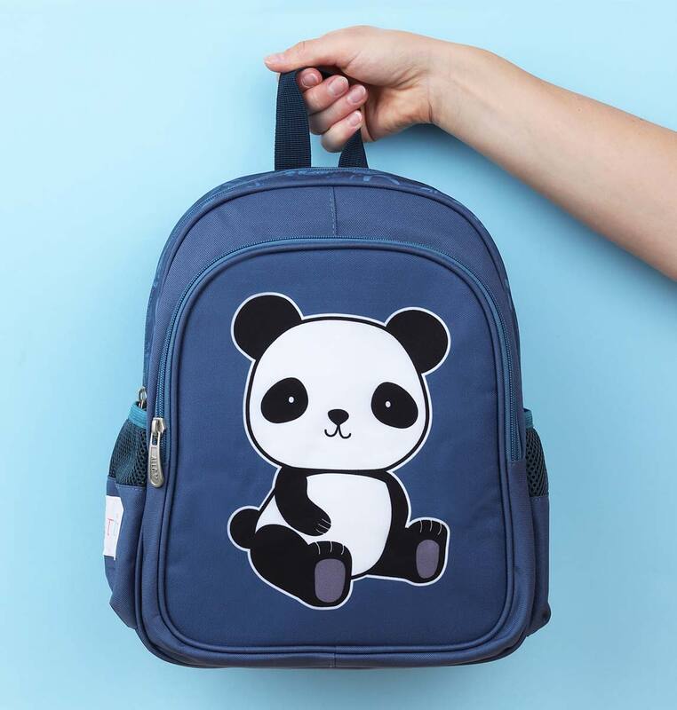 A Little Lovely Company Panda New Backpack Bag for Kids, Blue