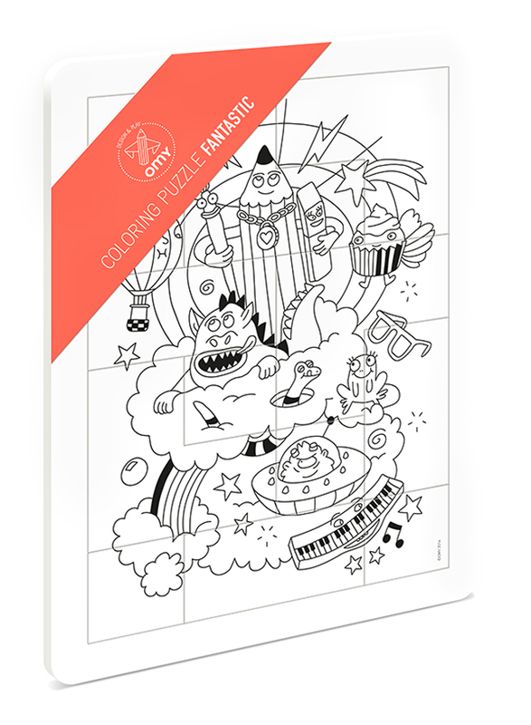 Omy 12-Piece Fantastic Coloring Puzzle