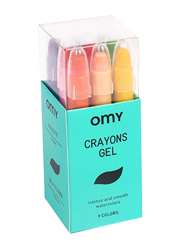 OMY Gel Crayons, 9 Pieces, Ages 3+