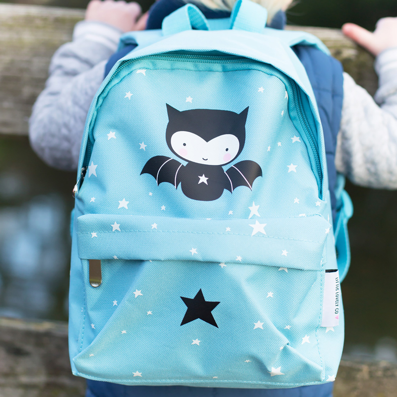 A little Lovely Company Bat Mini Backpack Bag for Boys, Blue