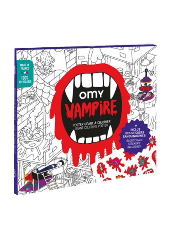 

OMY Vampire Giant Poster with Stickers, Purple