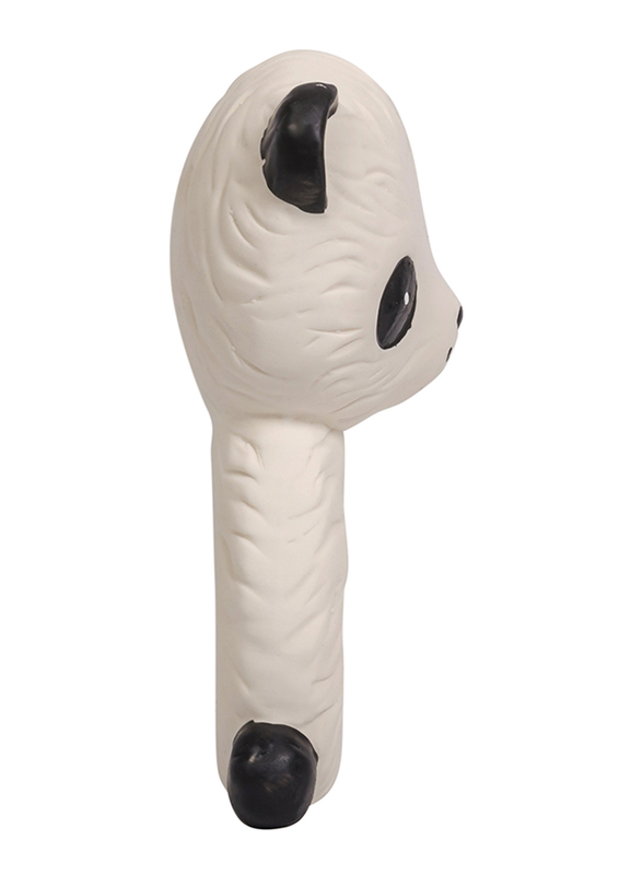 A Little Lovely Company Panda Natural Rubber Teething Ring, Beige