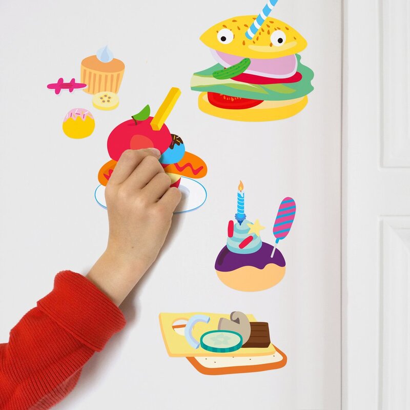 OMY Food Wall Stickers Set, 100 Pieces, Ages 3+