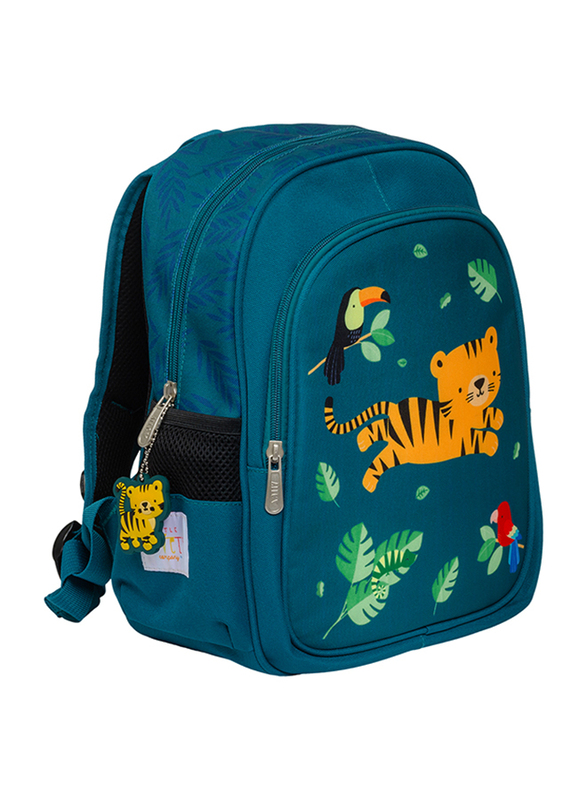 A Little Lovely Company Jungle Tiger Backpack Bag for Boys, Green