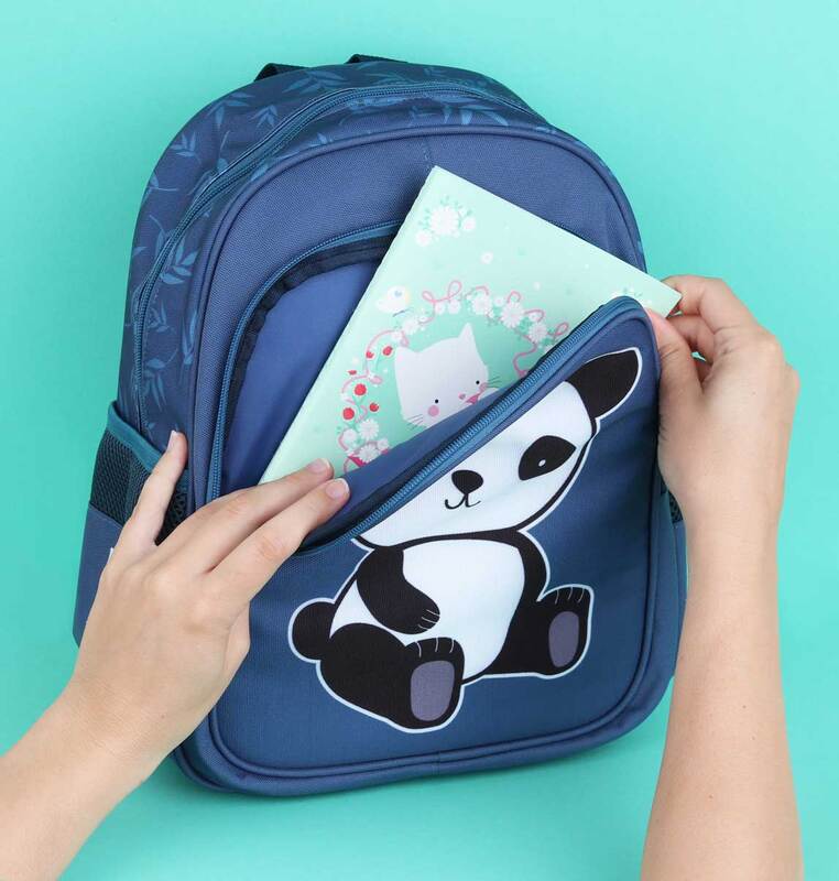 A Little Lovely Company Panda New Backpack Bag for Kids, Blue