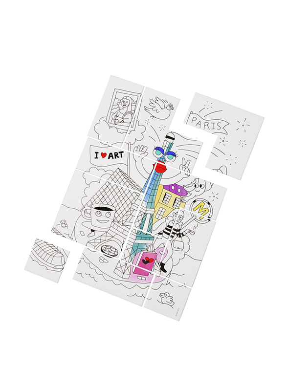 Omy 12-Piece Paris Coloring Puzzle