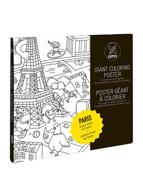 

Omy Paris Large Poster, Black/White