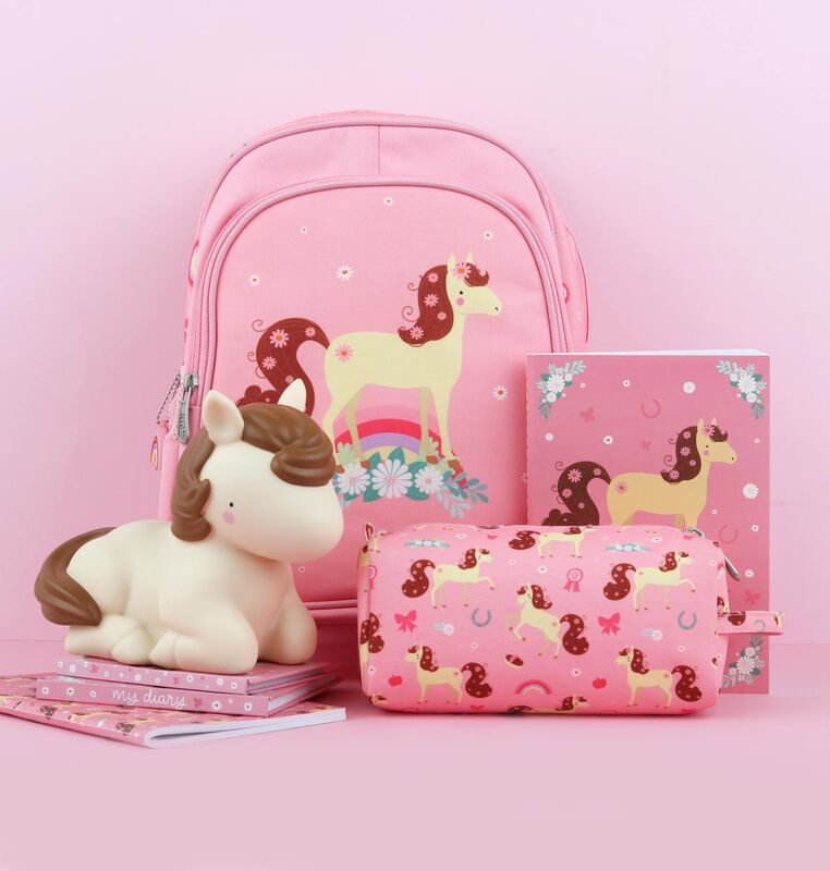 A Little Lovely Company Horse Backpack Bag for Girls, Pink