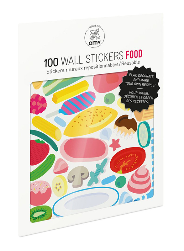 OMY Food Wall Stickers Set, 100 Pieces, Ages 3+