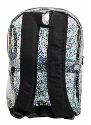 A Little Lovely Company Glitter Backpack Bag for Girls, Black/Transparent