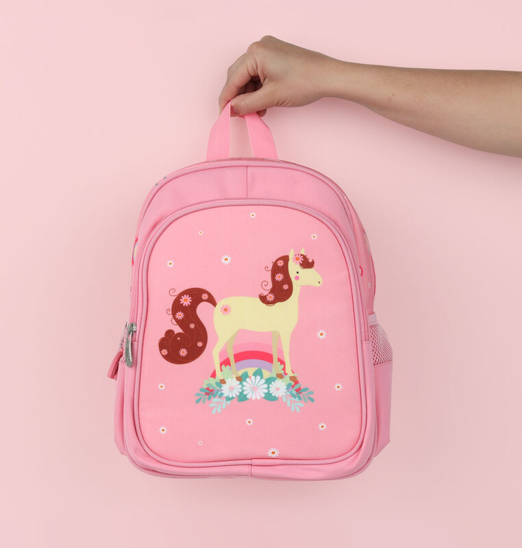 A Little Lovely Company Horse Backpack Bag for Girls, Pink
