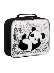 A Little Lovely Company Glitter Panda Cool Bag for Boys, Black/White