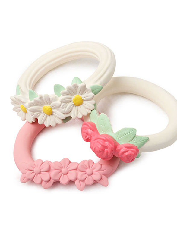 A Little Lovely Company Teething Ring, Sweet Heart, Pink