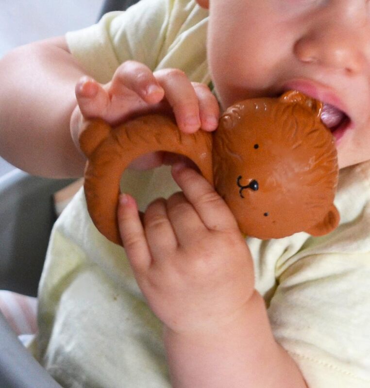 A Little Lovely Company Teething Ring, Bear, Brown