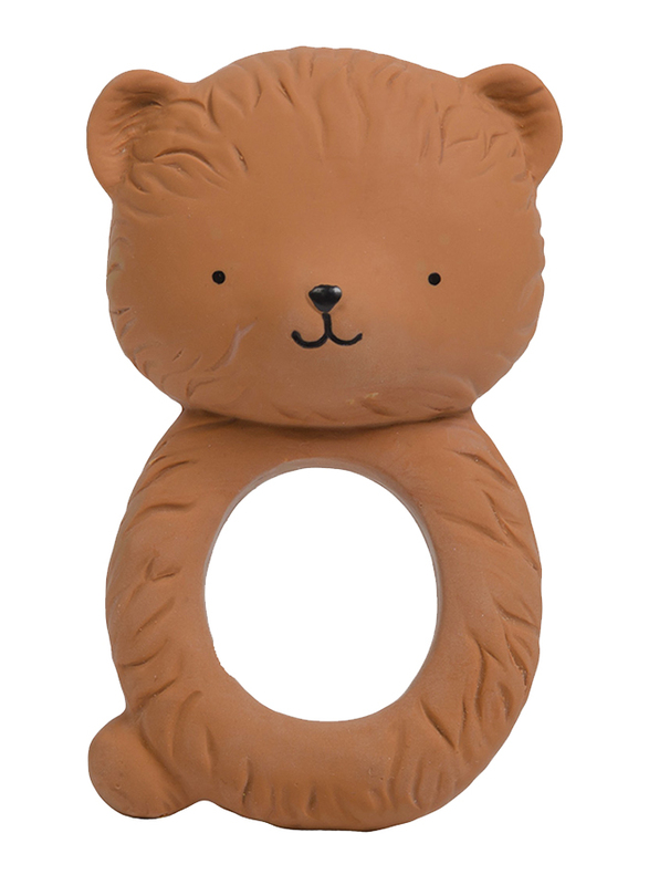 A Little Lovely Company Teething Ring, Bear, Brown