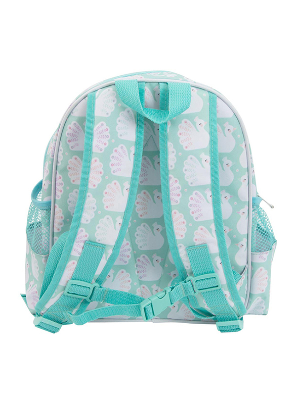 A Little Lovely Company Peacocks Backpack Bag for Girls, Green