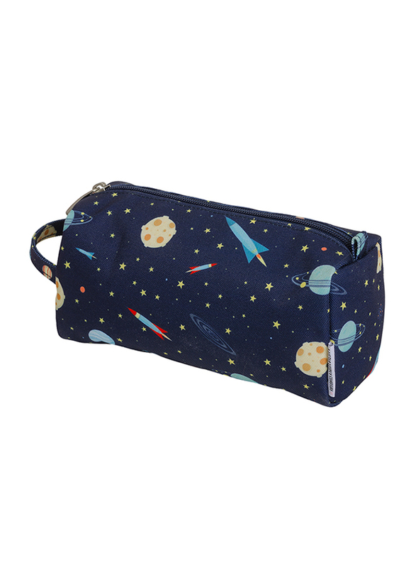 A Little Lovely Company Space Pencil Case for Boys, Blue