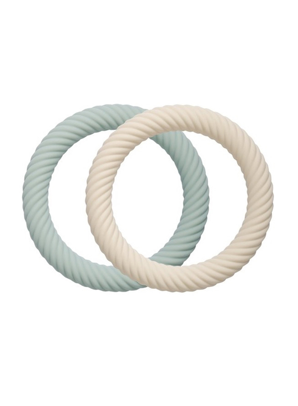 

A Little Lovely Company Classic Sage Cream Silicone Teether For Kids Unisex, Beige