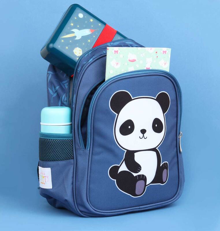 A Little Lovely Company Panda New Backpack Bag for Kids, Blue