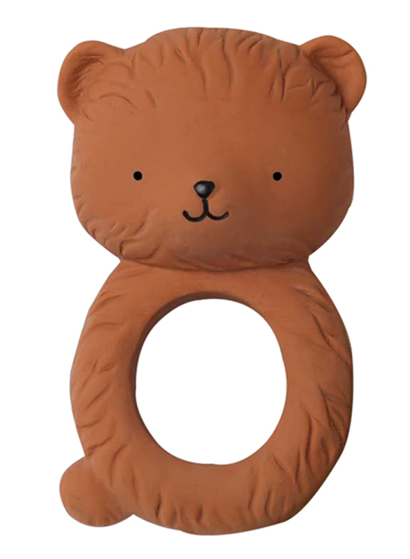 A Little Lovely Company Teething Ring, Bear, Brown