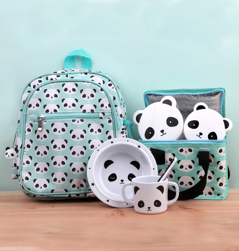 A Little Lovely Company Panda Backpack Bag for Girls, Green