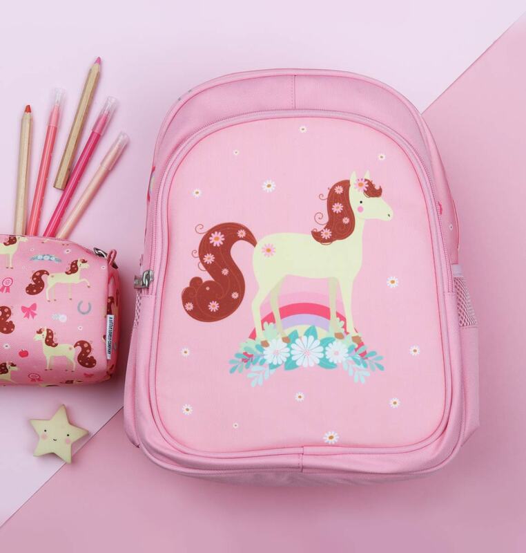 A Little Lovely Company Horse Backpack Bag for Girls, Pink