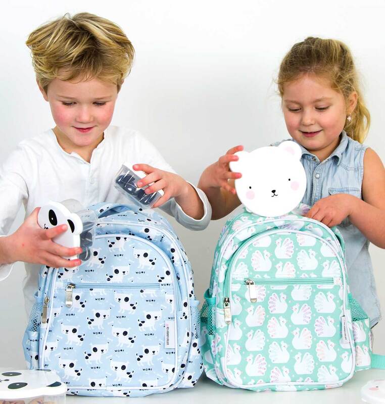 A Little Lovely Company Peacocks Backpack Bag for Girls, Green