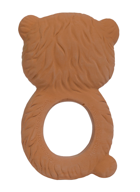 A Little Lovely Company Teething Ring, Bear, Brown