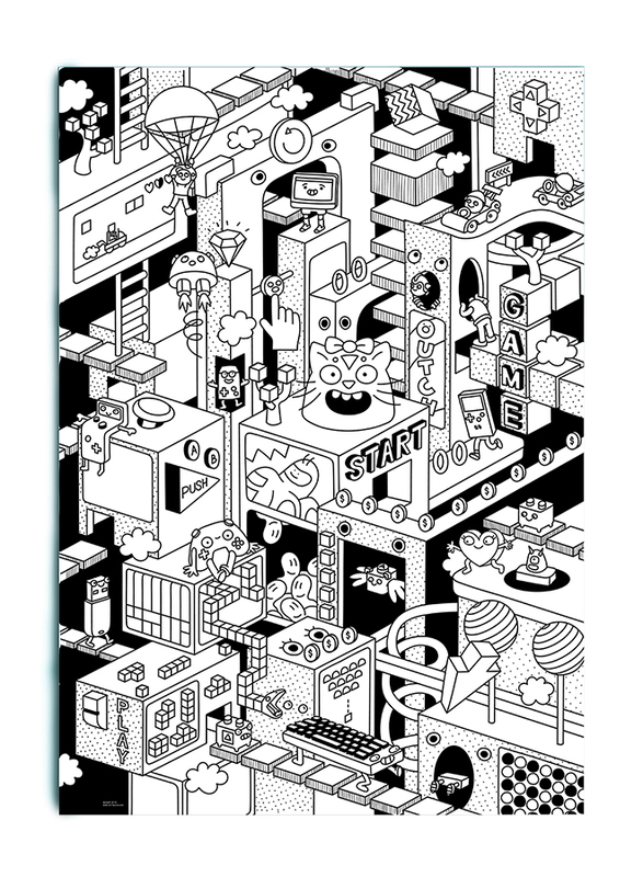 OMY 3D Video Game Large Poster, Ages 3+