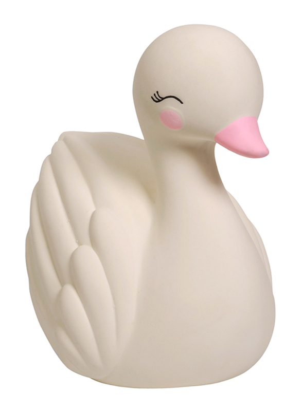 A Little Lovely Company Swan Natural Rubber Teething Toy, White